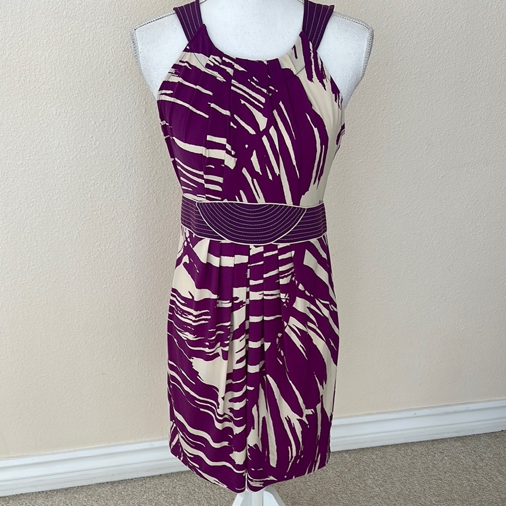 BCBGMaxAzria Poly Orchid Sleeveless Dress